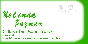 melinda pozner business card